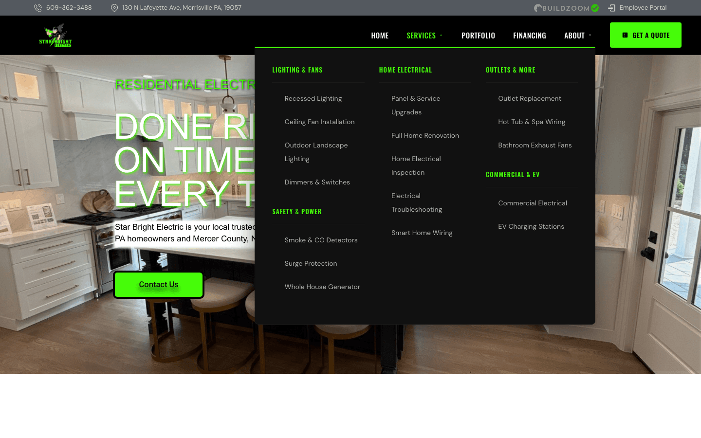 New grouped service navigation